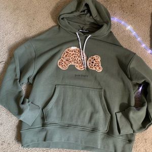 Palm Angels leopard teddy hoodie XXL